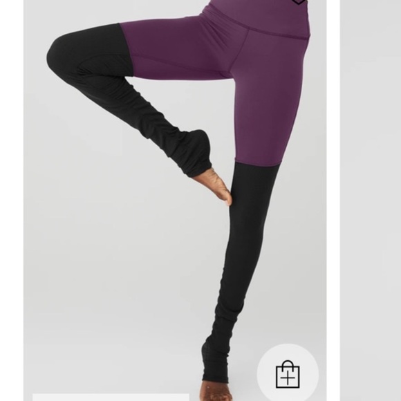 alo Yoga Purple and Black Airbrush High-Waist Goddess Legging Size Large - Picture 1 of 7